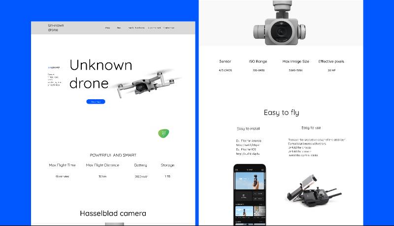 Drone Figma Website Template