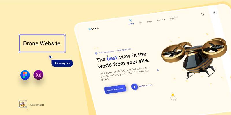 Drone Website Figma Website Template