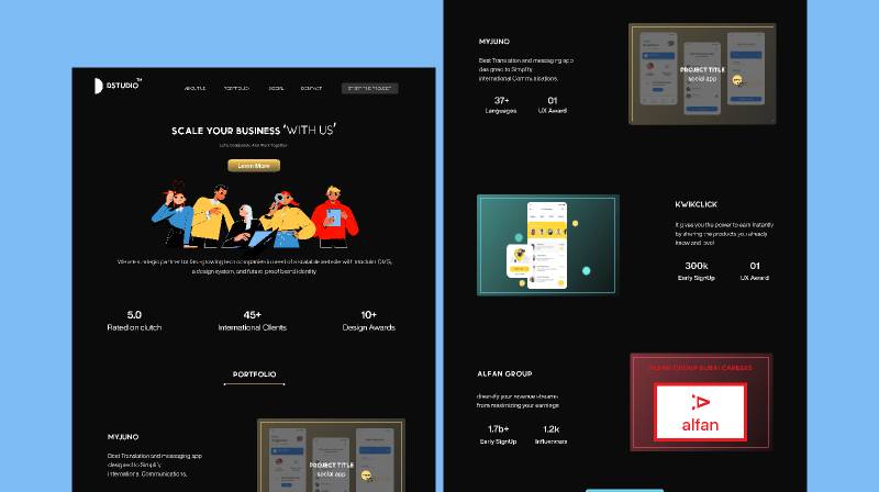 DSTUDIO Website redesign figma template