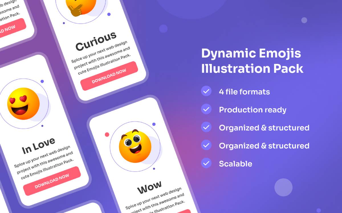 Dynamic Emojis Illustration Pack Figma Illustration