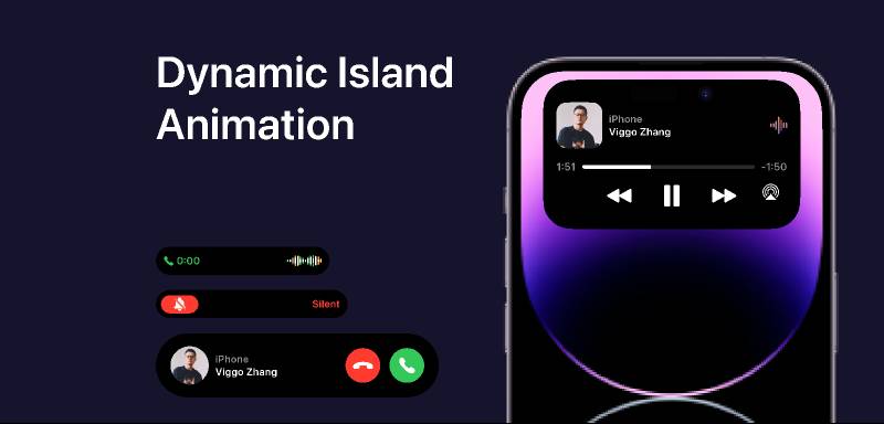 Dynamic Island Animation for iPhone 14 Pro Figma Ui Kit