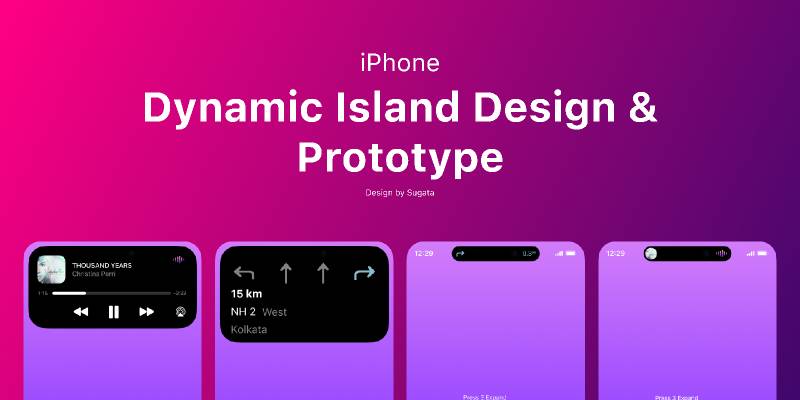 Dynamic Island Direction Design & Prototype Figma Ui Kit