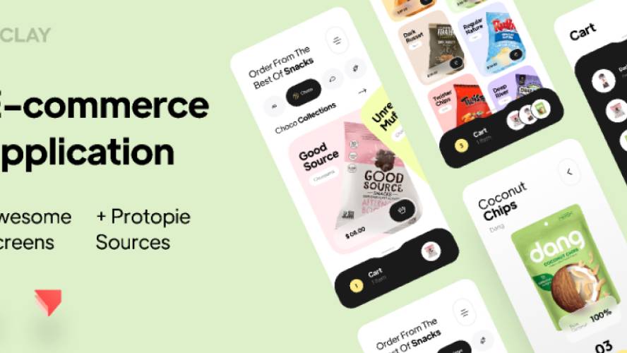 E-commerce app figma free mobile template