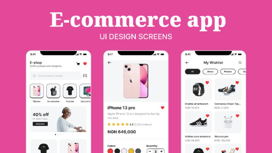 E-commerce app figma template