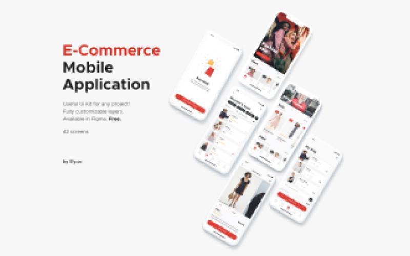 E-commerce Application by Fively Light Version Figma Template