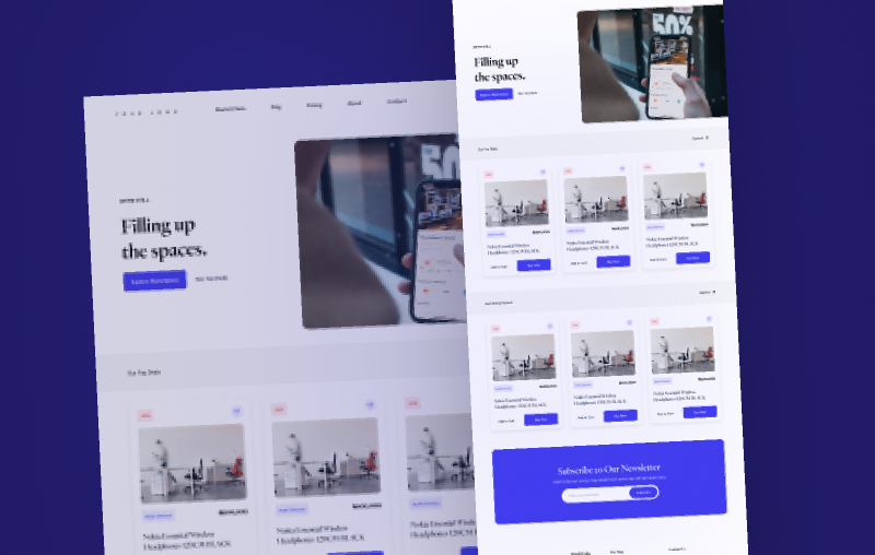 E-commerce Market Place Landing Page Figma Free Template