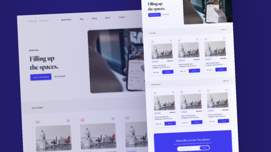 E-commerce Market Place Landing Page Figma Free Template