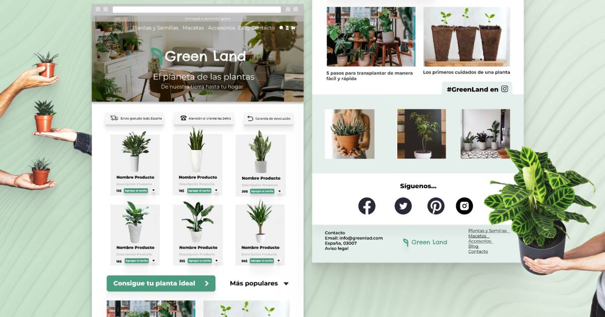 E-commerce Plant Shop Landing Page Figma Template