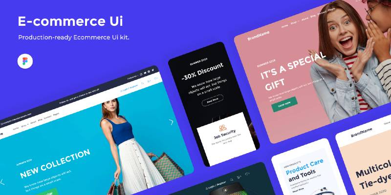 E-commerce UI - Figma Ecommerce UI Kit Figma Template
