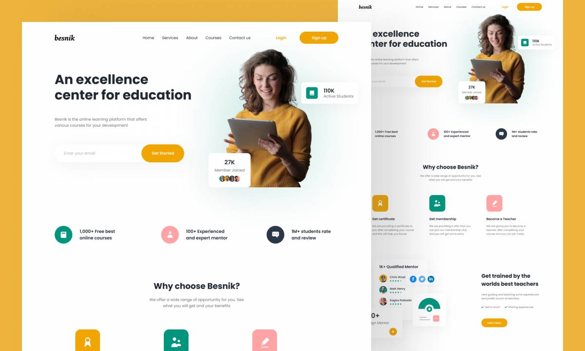 E-Learning HTML Landing Page