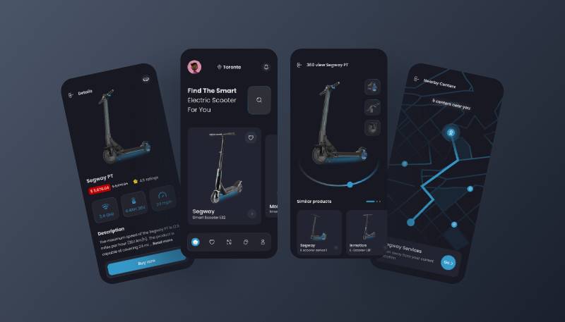E-Scooter Figma Mobile App Template