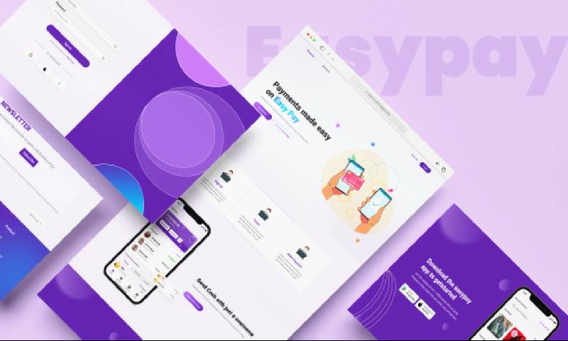 EasyPay Web App landing page figma template