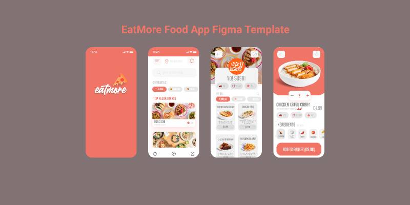 EatMore Food App Figma Template