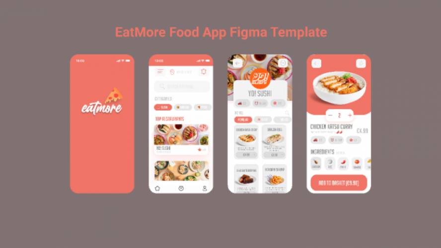EatMore Food App Figma Template