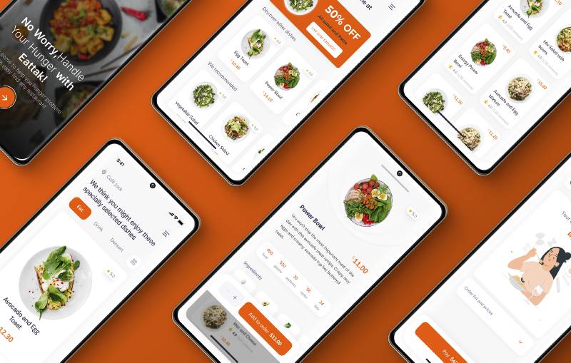 Eattak Food App UI Kit Figma Resource