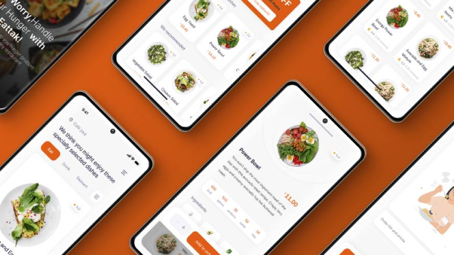 Eattak Food App UI Kit Figma Resource