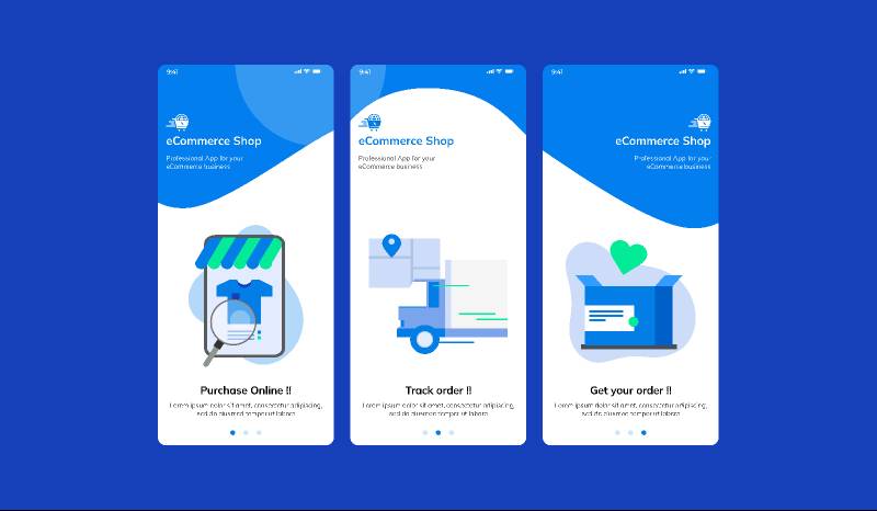 eCommerce Onboarding Screens Figma Mobile Template