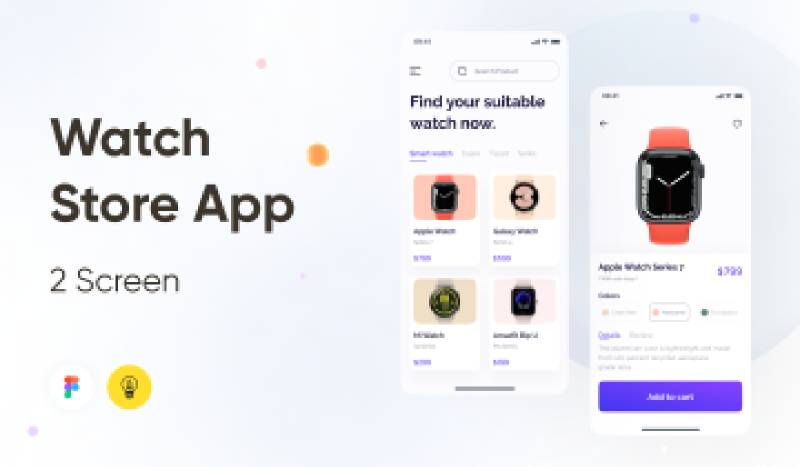 eCommerce Watch Store - Figma Mobile Template