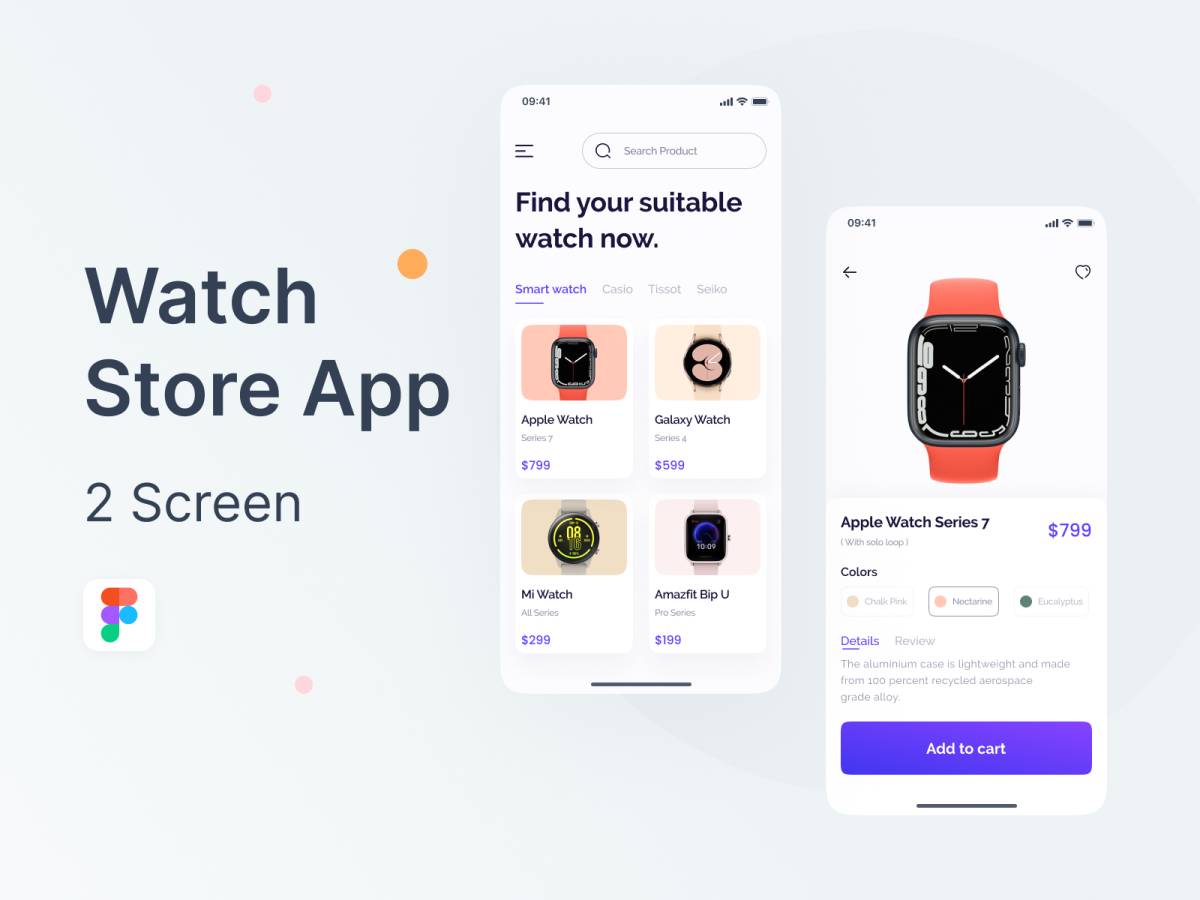 eCommerce Watch Store Mobile App Design