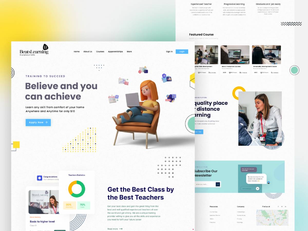 EdTech Landing Page Figma Template