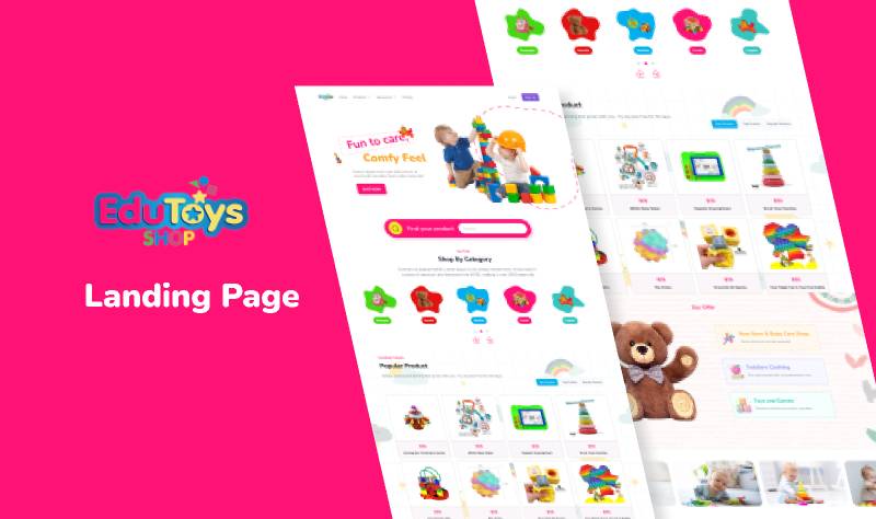 Edu Toys Landing page - Figma Free Website Template