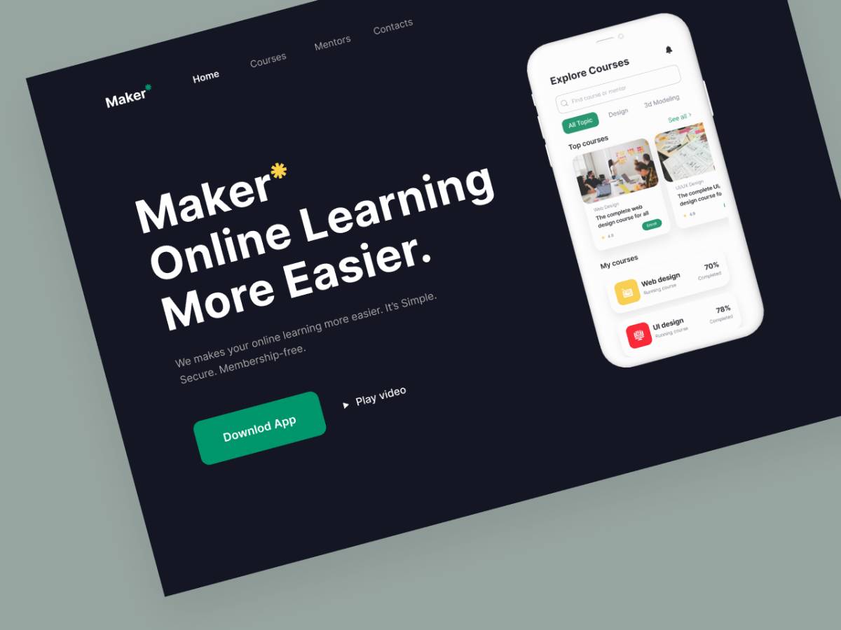 eLearning Landing Page Figma Template