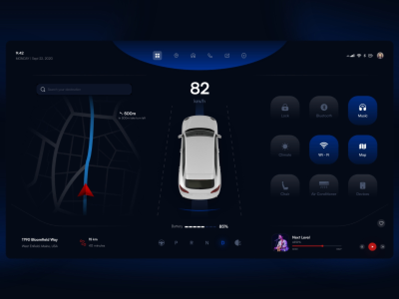 Electric Cars Dashboard Design Concept