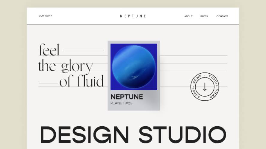 Elegant Design Studio Website Home Page Figma Template