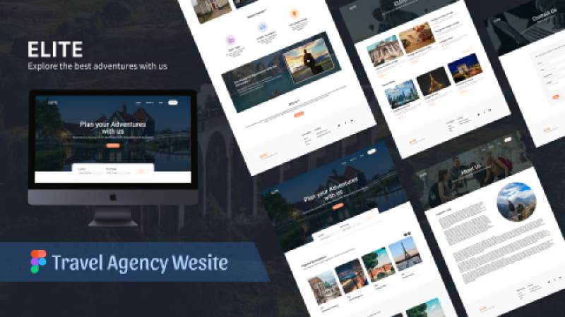 Elite - Travel Agency Web - Figma Website Template
