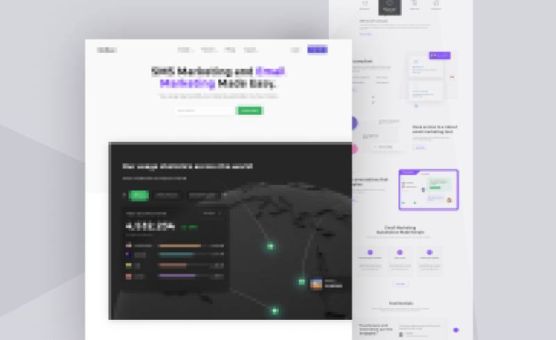 Email marketing Website Design Figma Template