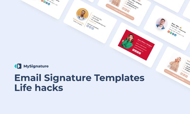 Email Signature Templates Life hacks Figma Template