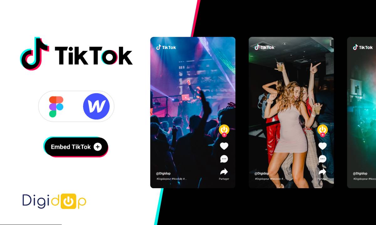 Embed TikTok Figma + Webflow Template