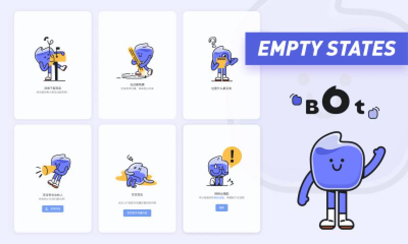 Empty States Illustrations Figma Mobile Template