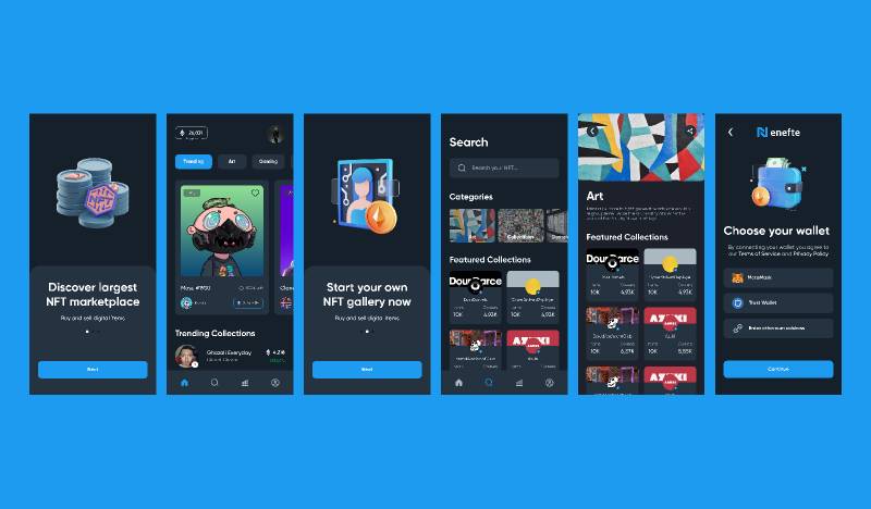 Enefte - NFT Marketplace Figma Mobile App