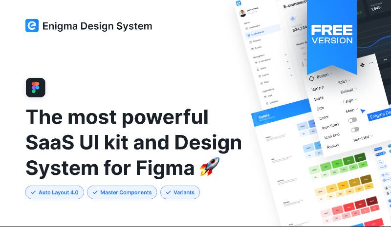 Enigma Design System - FREE version 1.0 Figma Resource