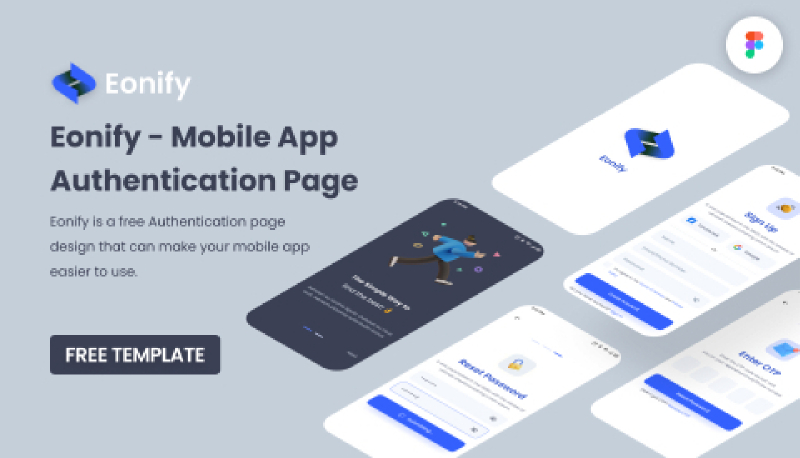 Eonify - Mobile App Authentication Page Free Download