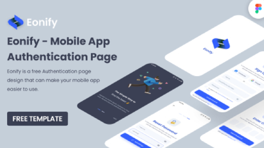 Eonify - Mobile App Authentication Page Free Download