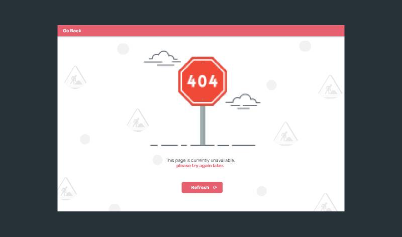 Error Page 404 figma website template