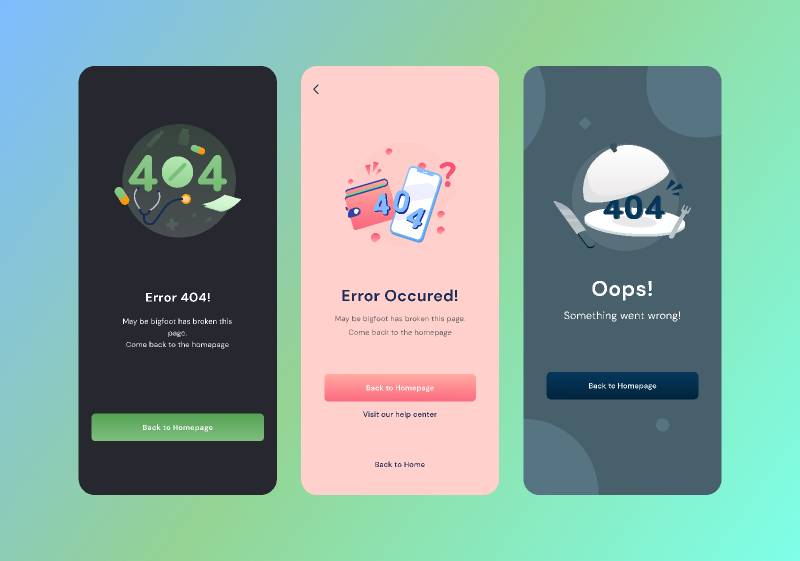 Error Screens - Free Figma Mobile Template