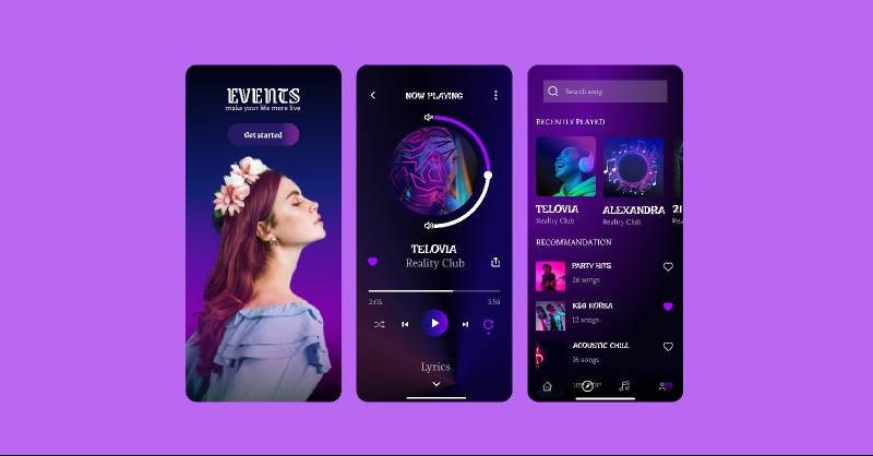 EvaStream Figma Music Mobile Template