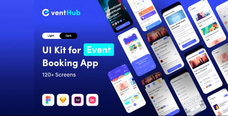 Event Booking App EventHub Figma Template