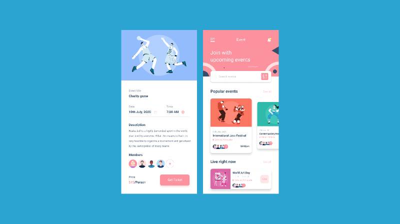 Event Ticket App Figma Mobile Template