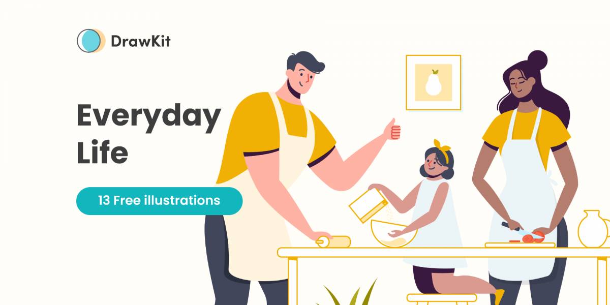 Everyday Life Illustrations Figma Template