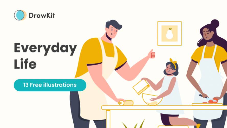 Everyday Life Illustrations Figma Template