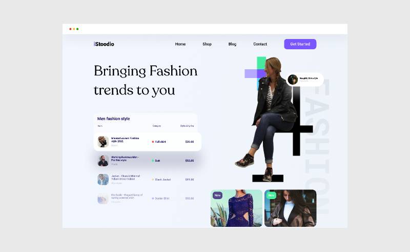 Fashion Website Hero Section Figma Ui Kit