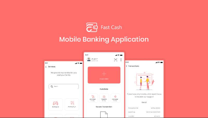 Fast Cash Mobile banking Application Figma Template