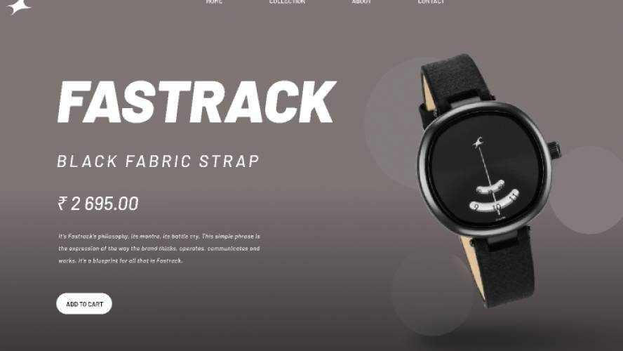 FasTrack Watch Website Header Figma Template