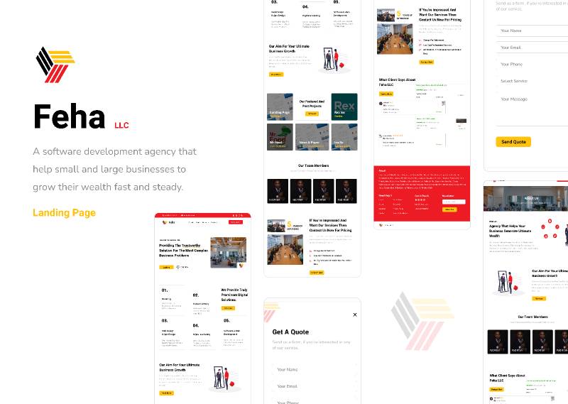 Feha LLC Landing Page Figma Website Template