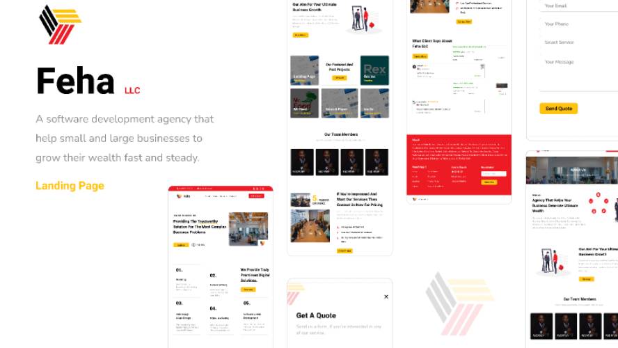 Feha LLC Landing Page Figma Website Template