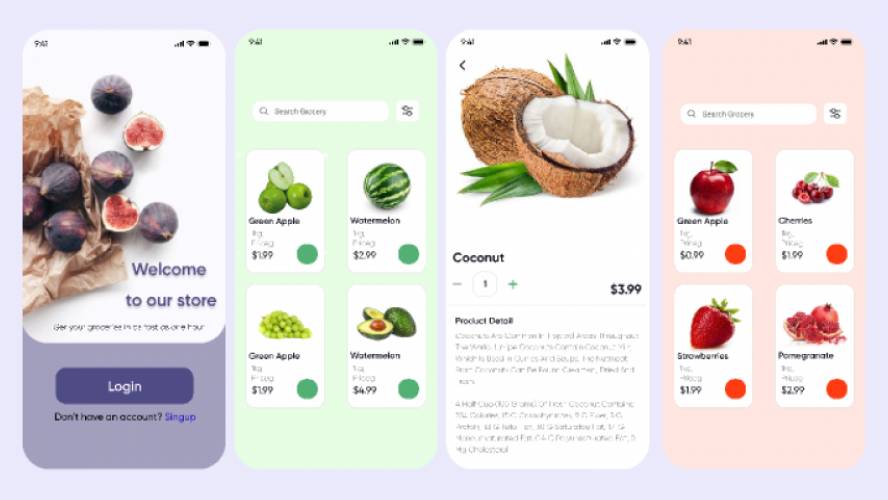 Figi Food App UI Kit Figma Freebie